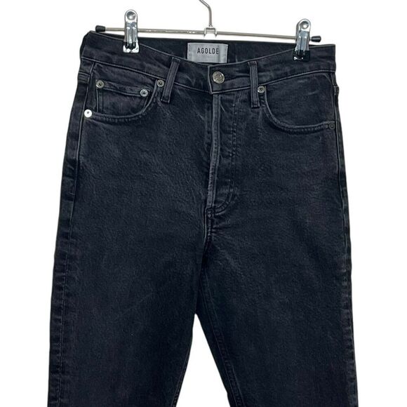 Agolde Nico High Rise Slim Jeans Compilation Black Women’s Size 24 Cotton - Picture 3 of 13